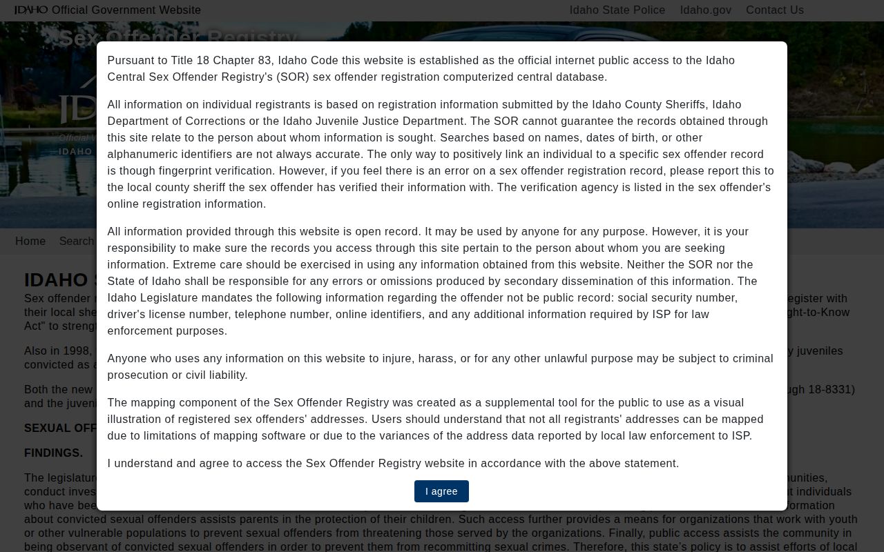 Payette County release photo limits in the Idaho registry